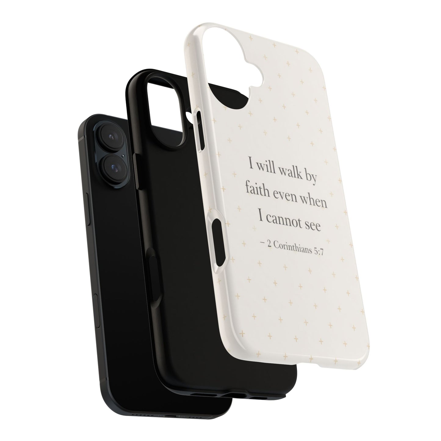 Walk by Faith Phone Case 2 Corinthians 5:7 Christian Bible Cover