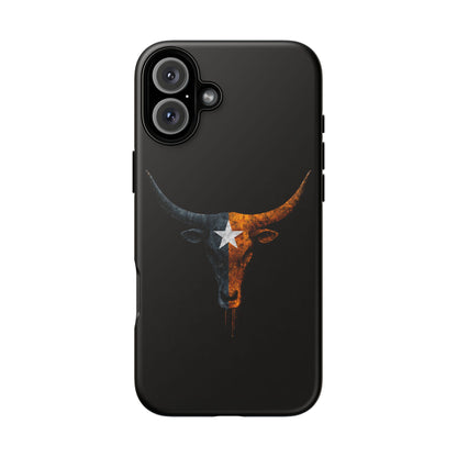 Texas Longhorn Skull Phone Case Western Cowboy Bull iPhone Samsung Cover