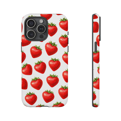 Cute Strawberry Phone Case – Aesthetic Fruit Pattern Protective Cover for Iphone, Samsung Galaxy and Pixel