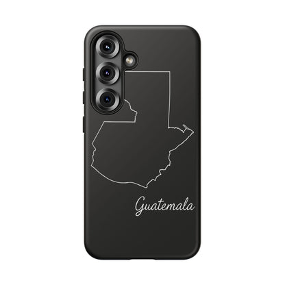 Guatemala Outline Phone Case – Minimal Country Map Tough Case (iPhone, Samsung, Pixel)