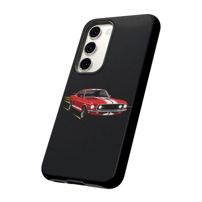 Red Muscle Car Phone Case – Classic Car Racing Tough Protective Case