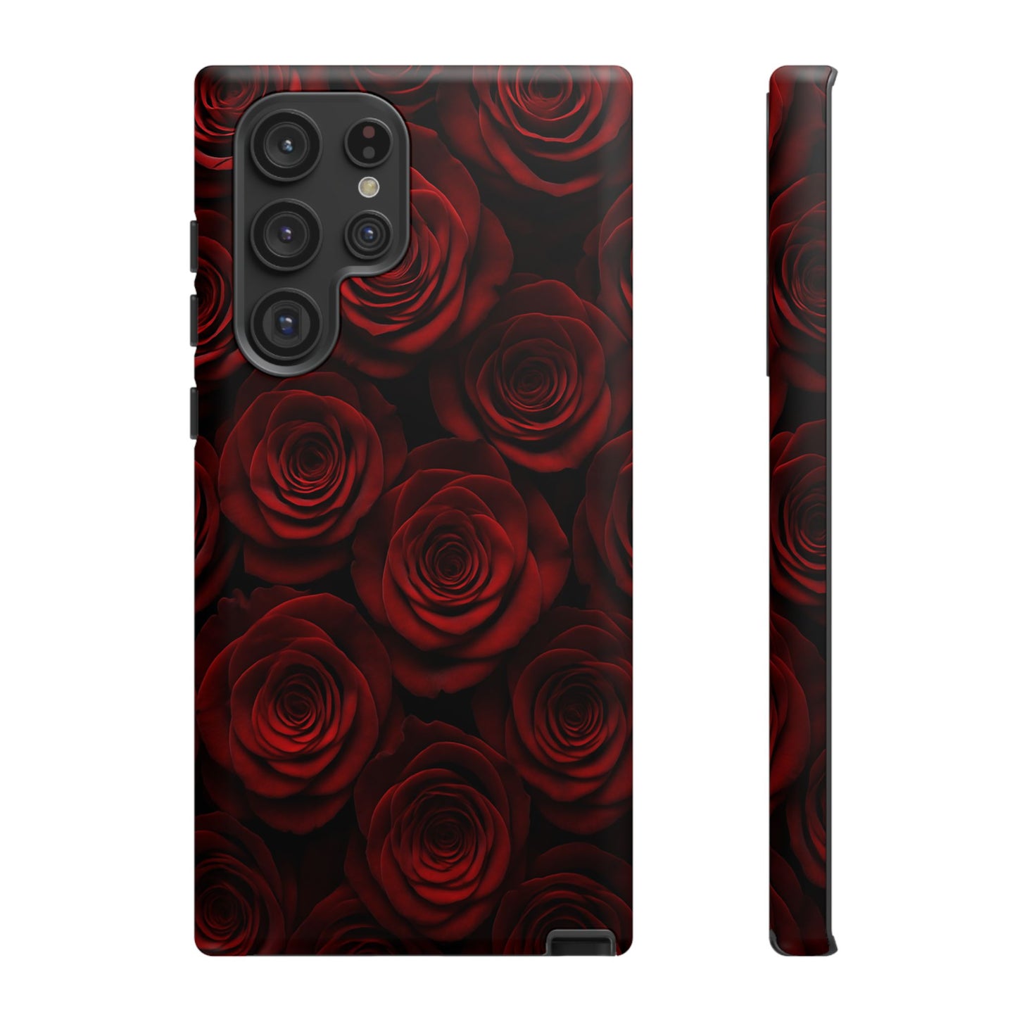 Dark Red Rose Phone Case – Gothic Floral Tough Case (iPhone, Samsung, Pixel)
