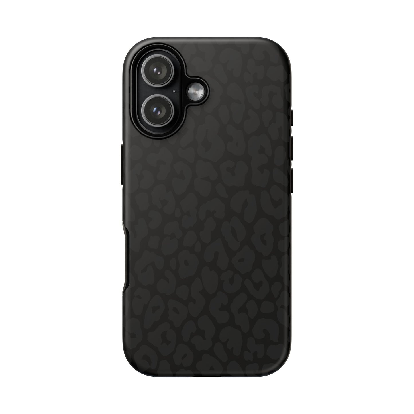 Black Leopard Phone Case | Black on Black Leopard Print Tough iPhone & Samsung Case | Matte or Glossy Protective Cover