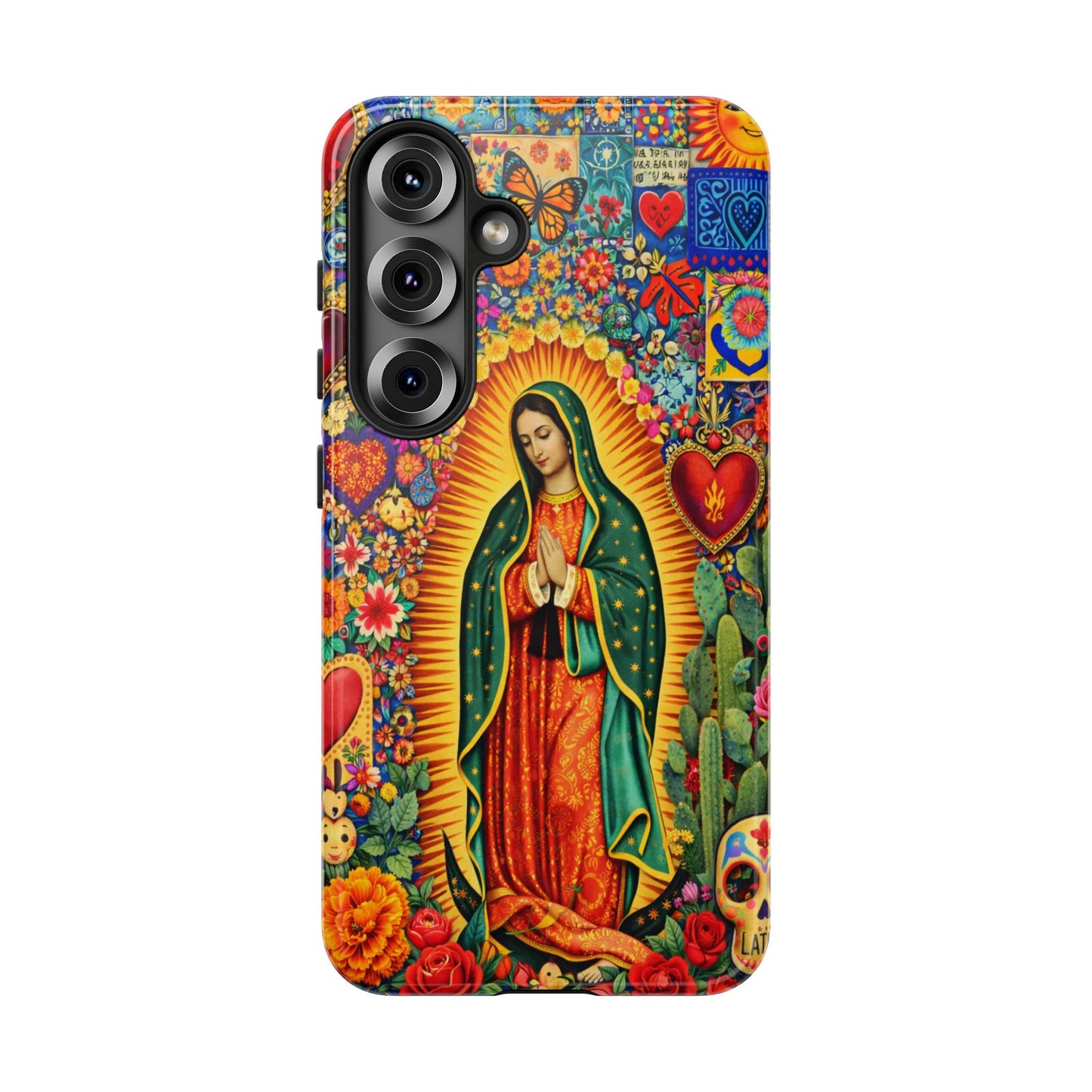 Virgin Mary Guadalupe Phone Case Mexican Folk Art Tough Cover iPhone Samsung