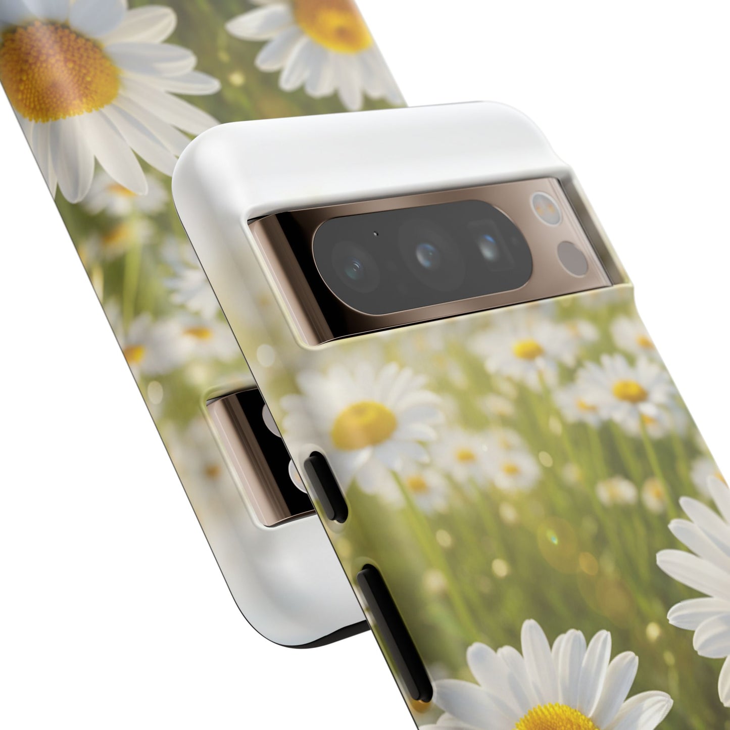 Daisy Phone Case – Floral Spring Field Tough Protective Case (iPhone, Samsung, Pixel)