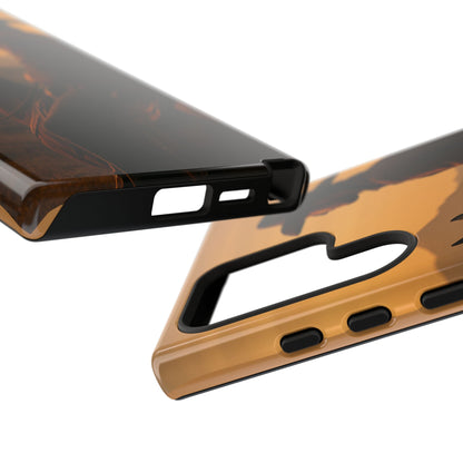 Western Cowboy Sunset Phone Case | Horse Rider Desert Aesthetic Tough Protective Case