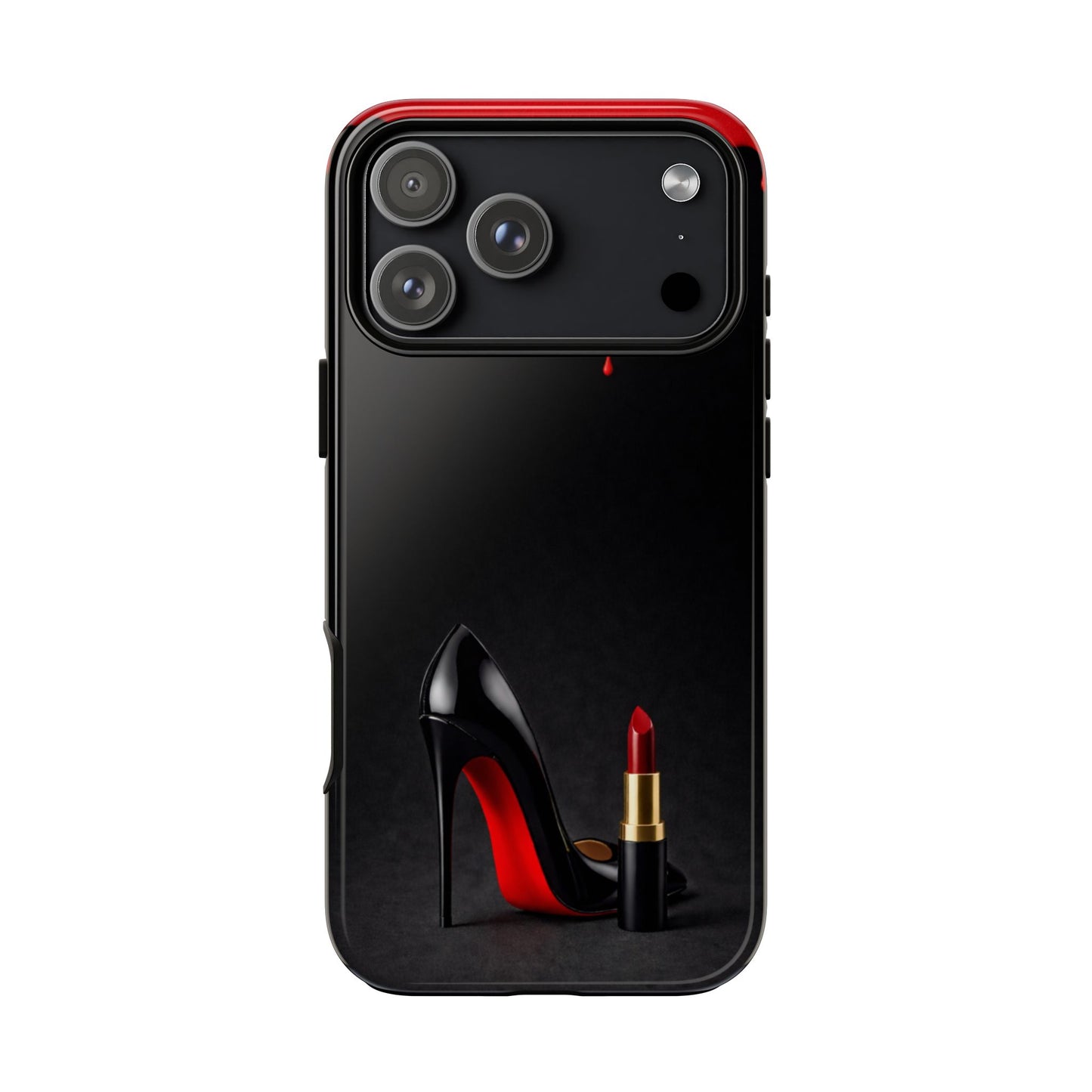 Dark Feminine Red Drip Phone Case – Gothic Glam Tough Cover