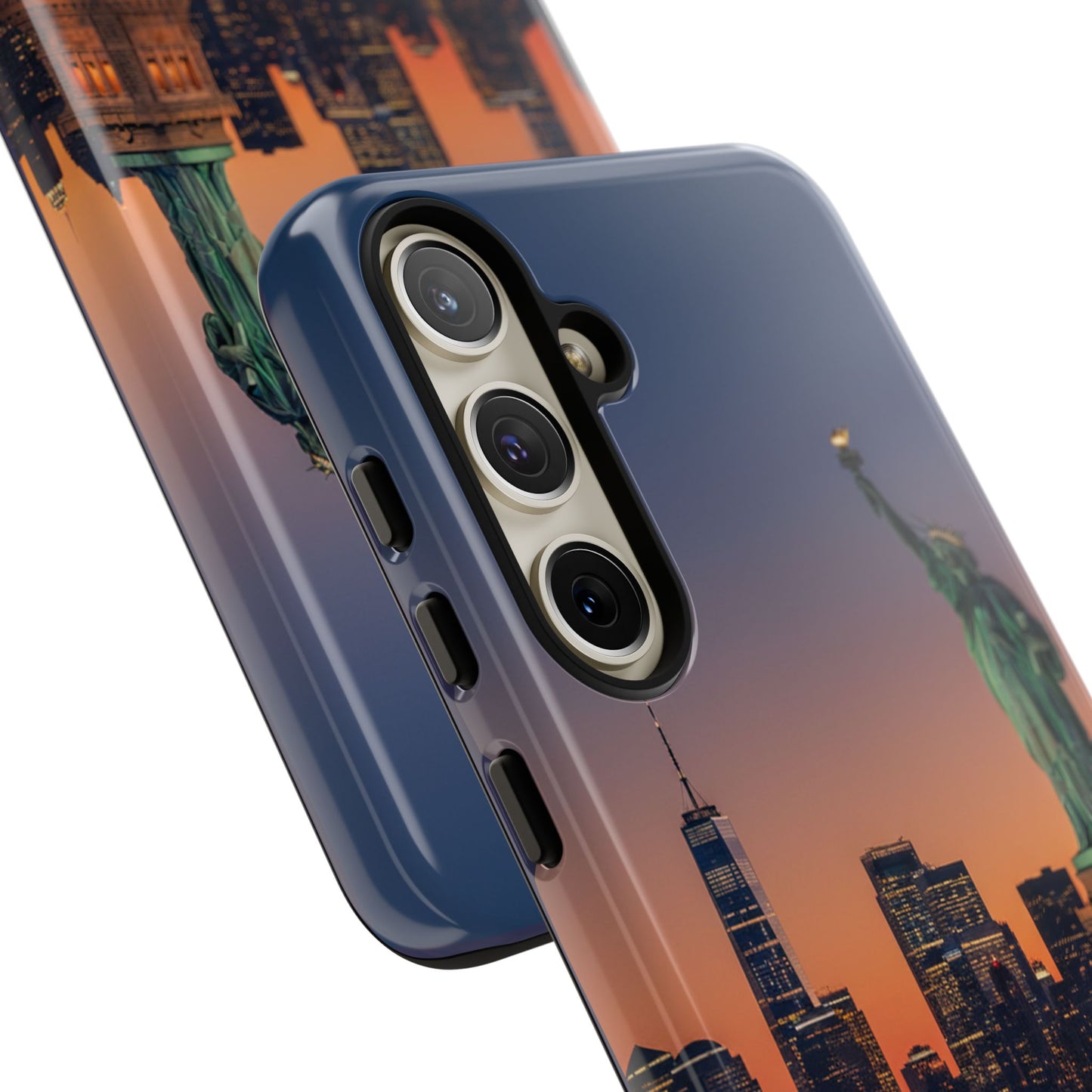 Statue of Liberty Sunset Phone Case – New York City Skyline Travel Aesthetic Tough Case