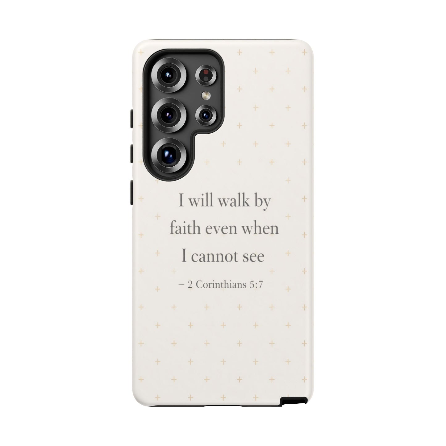 Walk by Faith Phone Case 2 Corinthians 5:7 Christian Bible Cover