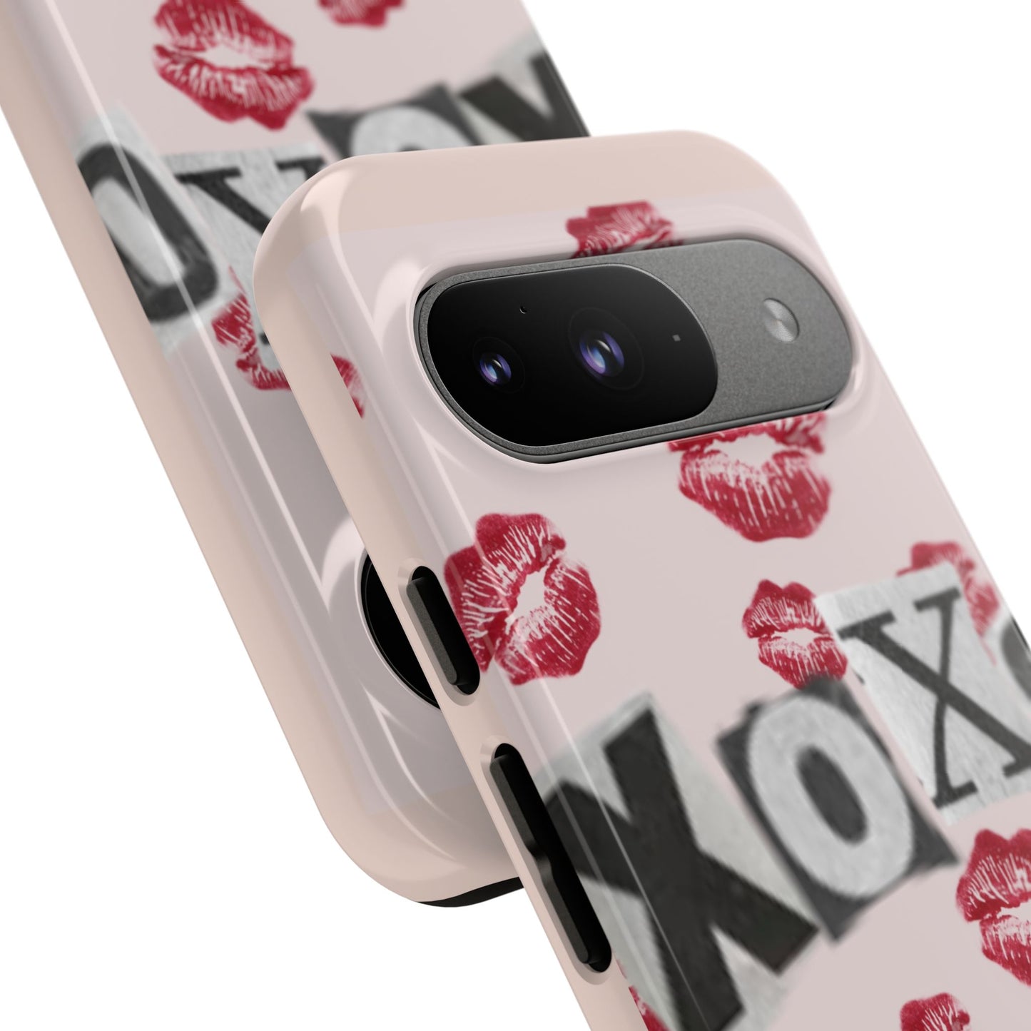 XOXO Kiss Print Phone Case | Coquette Valentine Aesthetic | Cute Pink Lipstick Kiss Tough Case for iPhone & Samsung