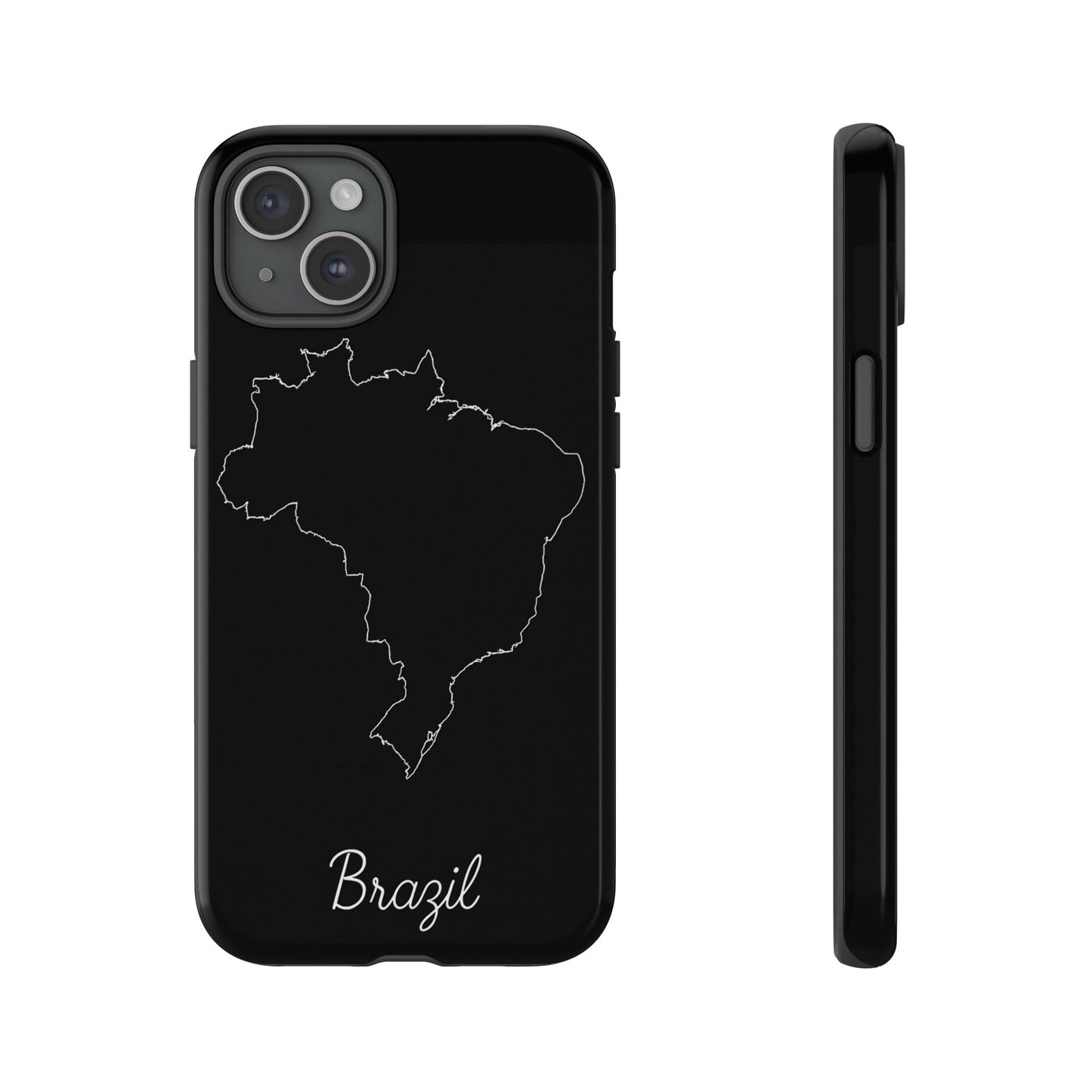 Brazil Outline Phone Case – Minimal Country Map Tough Case (iPhone, Samsung, Pixel)
