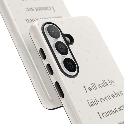 Walk by Faith Phone Case 2 Corinthians 5:7 Christian Bible Cover