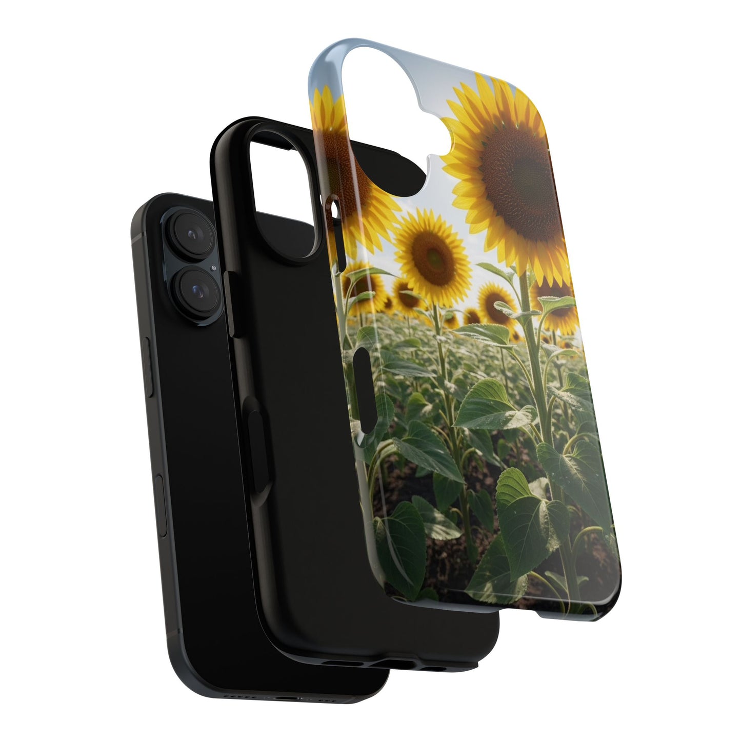 Sunflower Field Phone Case | Golden Hour Floral Aesthetic | Bright Summer Tough Case