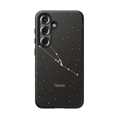 Taurus Zodiac Constellation Phone Case – Luxe Gold Celestial Cover