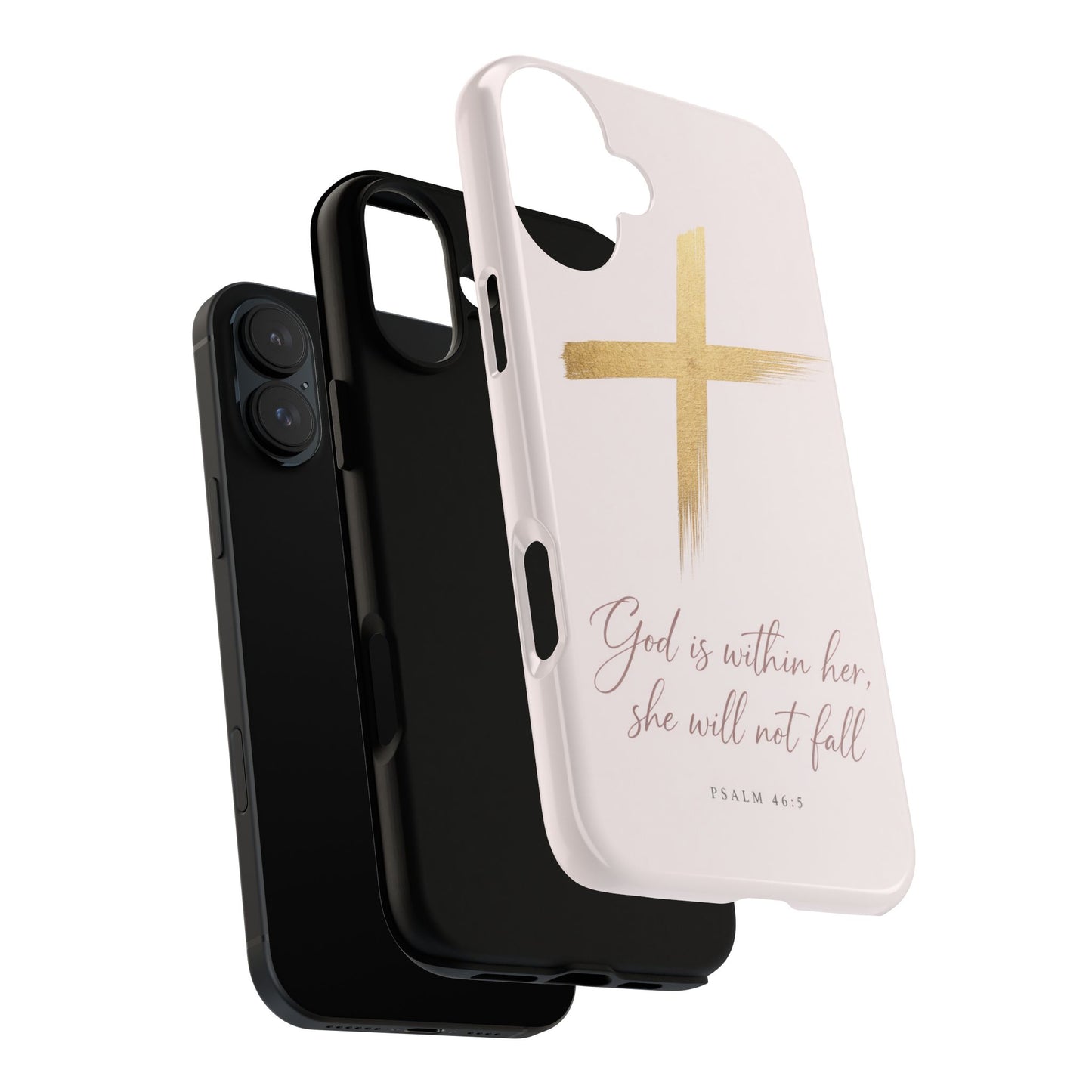 Psalm 46:5 God Is Within Her Christian Cross Phone Case Faith Gift