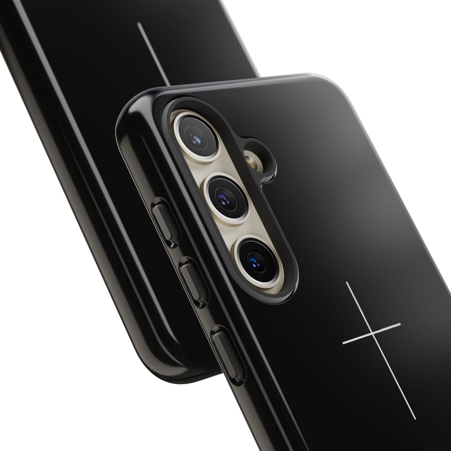 Trust in God Phone Case Minimal Cross Christian Black Tough Cover
