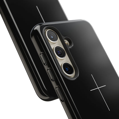 Trust in God Phone Case Minimal Cross Christian Black Tough Cover