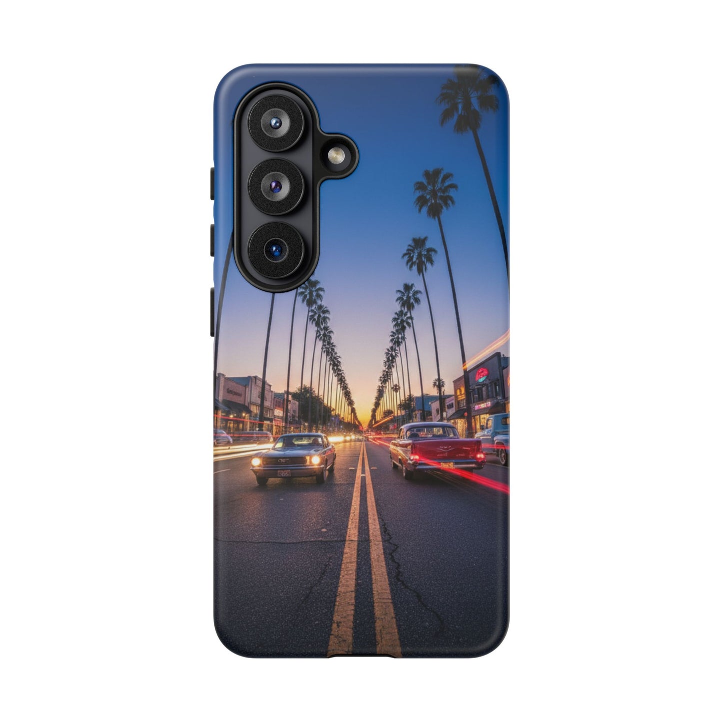 LA Sunset Boulevard Phone Case | Palm Tree Sunset Aesthetic | City Night Tough Case