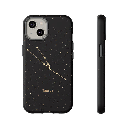 Taurus Zodiac Constellation Phone Case – Luxe Gold Celestial Cover