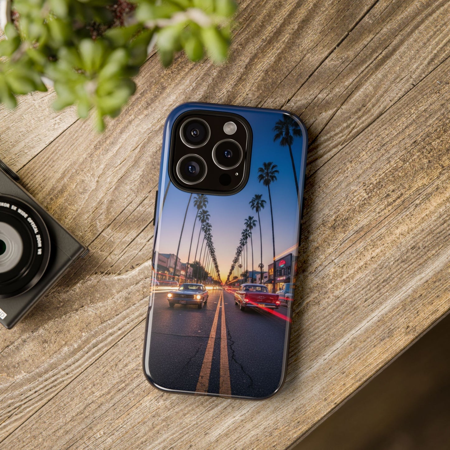 LA Sunset Boulevard Phone Case | Palm Tree Sunset Aesthetic | City Night Tough Case