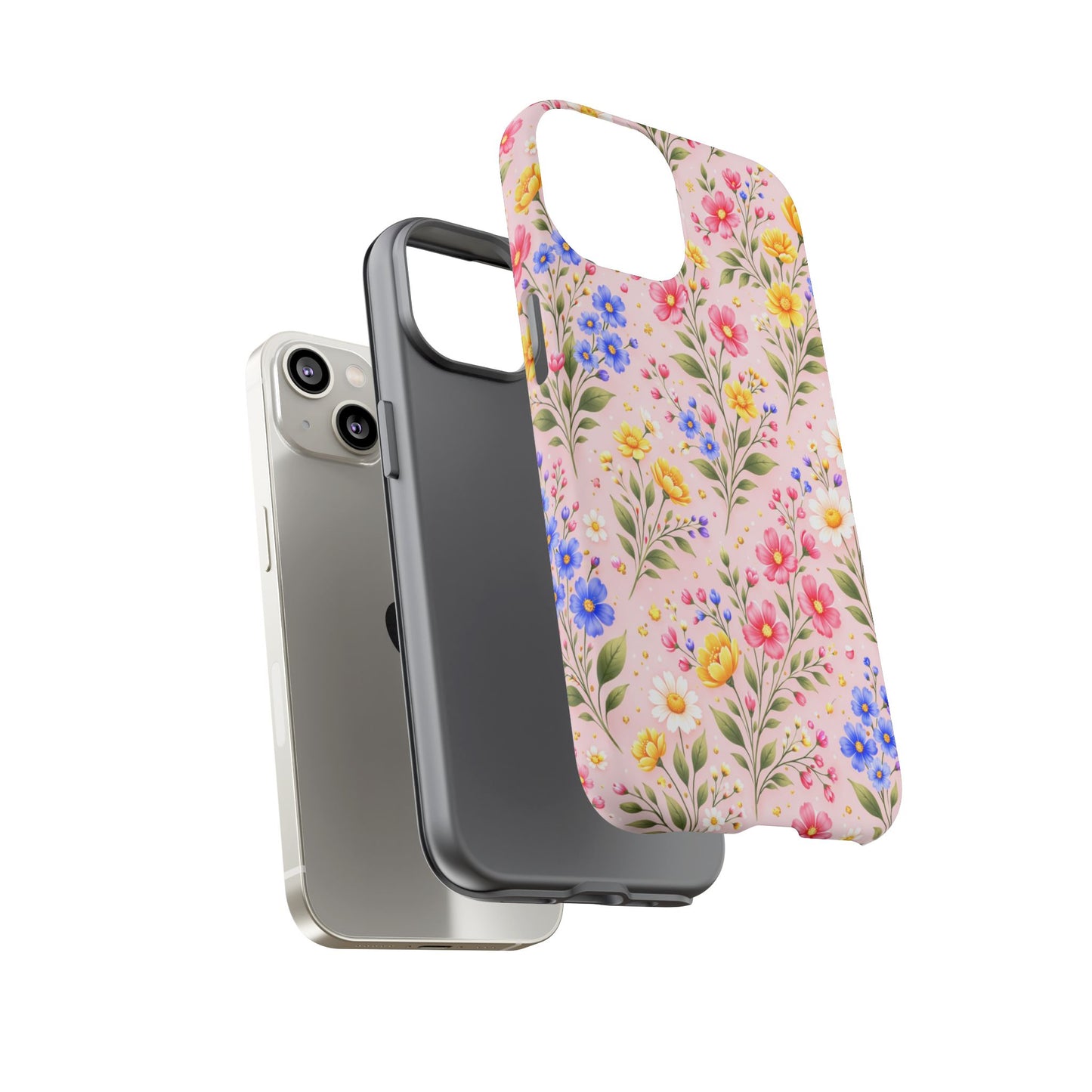 Wildflower Floral Phone Case Vintage Spring Meadow Tough Cover