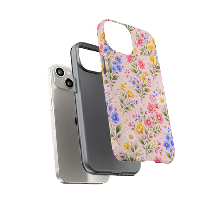 Wildflower Floral Phone Case Vintage Spring Meadow Tough Cover