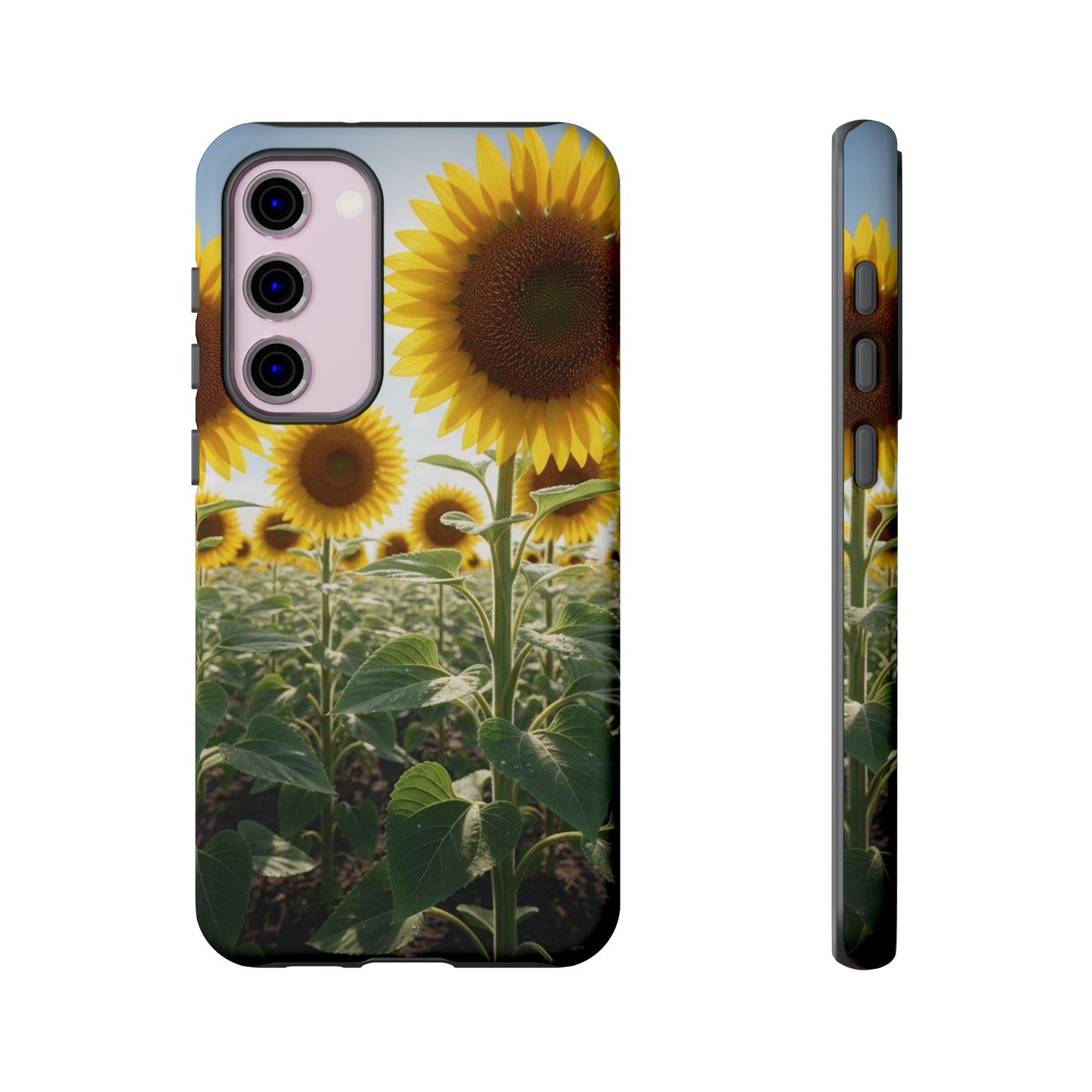 Sunflower Field Phone Case | Golden Hour Floral Aesthetic | Bright Summer Tough Case