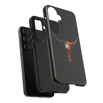 Texas Longhorn Skull Phone Case Western Cowboy Bull iPhone Samsung Cover