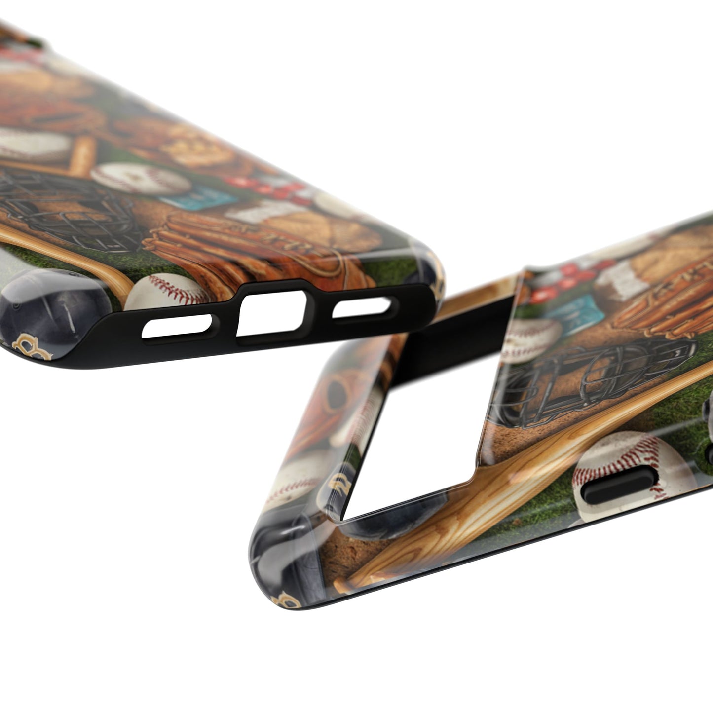 Baseball Gear Collage Phone Case – Vintage Baseball Equipment Sports Tough Case