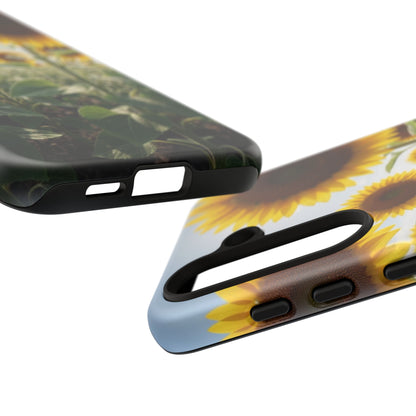 Sunflower Field Phone Case | Golden Hour Floral Aesthetic | Bright Summer Tough Case