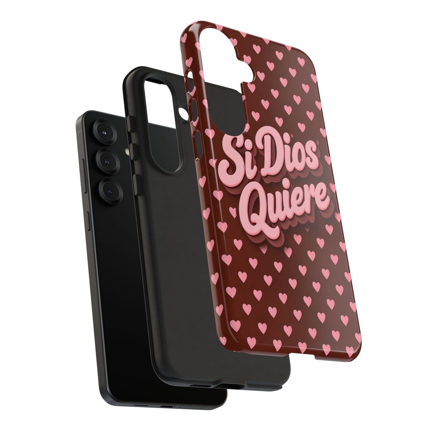 Si Dios Quiere Phone Case Latina Aesthetic Pink Hearts iPhone Samsung