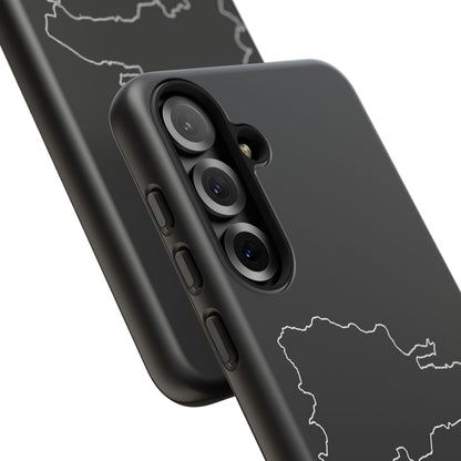 Dominican Republic Outline Phone Case – Minimal Country Map Tough Case (iPhone, Samsung, Pixel)