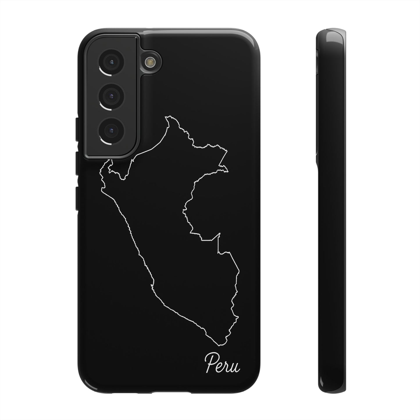 Peru Outline Phone Case – Minimal Country Map Tough Case (iPhone, Samsung, Pixel)