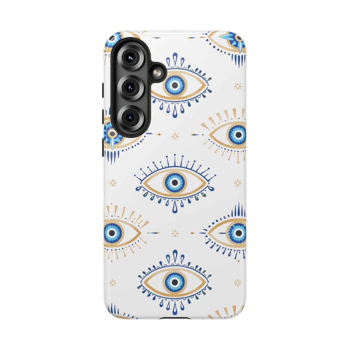 Blue Evil Eye Phone Case – Protective Slim Shockproof Cover for Iphone, Samsung Galaxy and Pixel