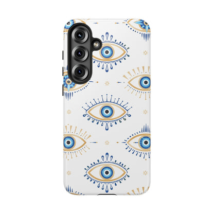 Blue Evil Eye Phone Case – Protective Slim Shockproof Cover for Iphone, Samsung Galaxy and Pixel