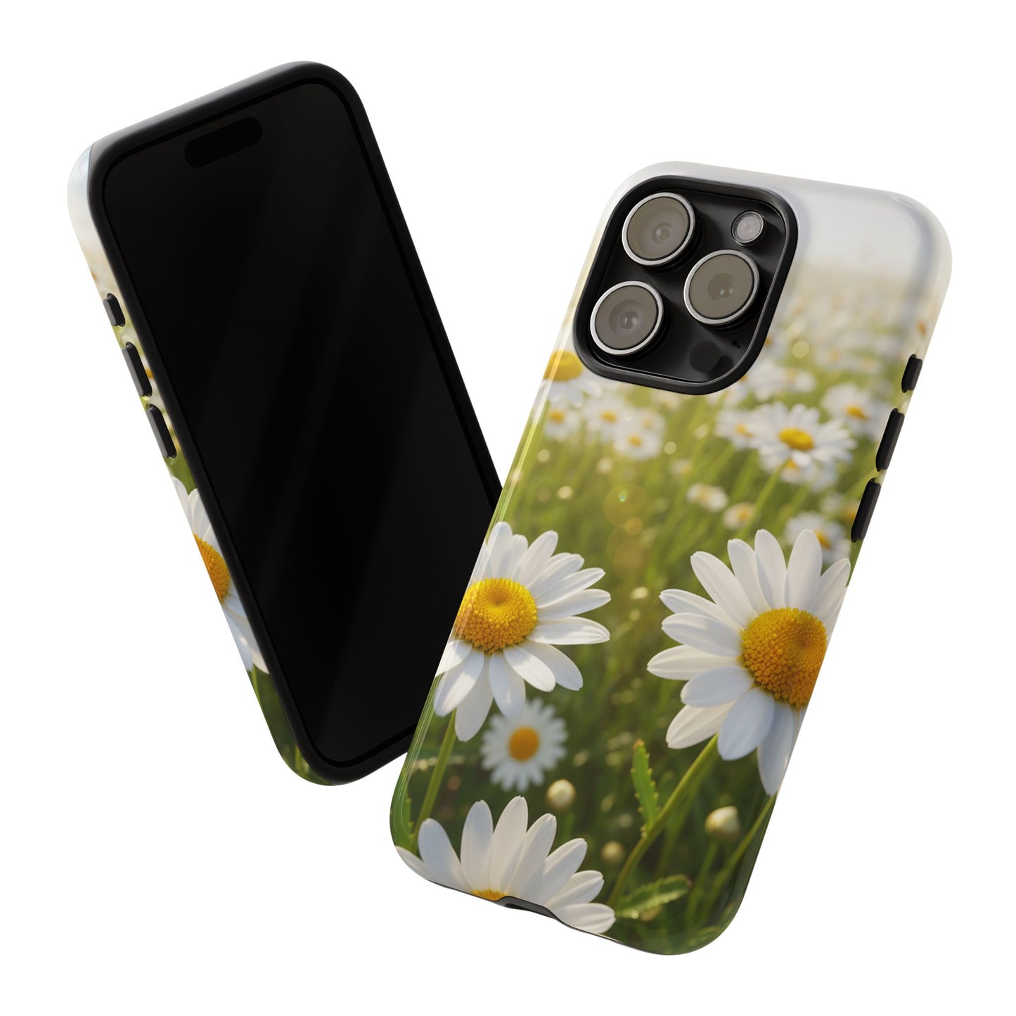 Daisy Phone Case – Floral Spring Field Tough Protective Case (iPhone, Samsung, Pixel)