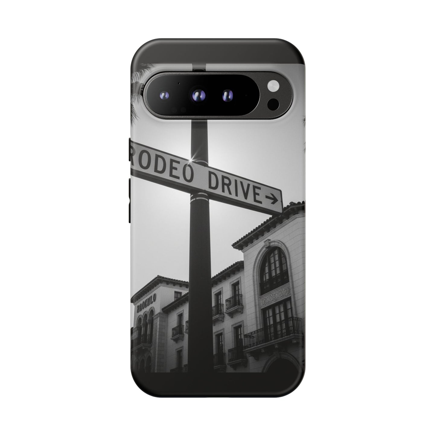 Rodeo Drive Phone Case | Los Angeles Aesthetic Black & White Photography | Luxury LA Street Tough Case for iPhone & Samsung