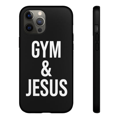 Gym & Jesus Phone Case Christian Faith Workout Gym Motivation Case