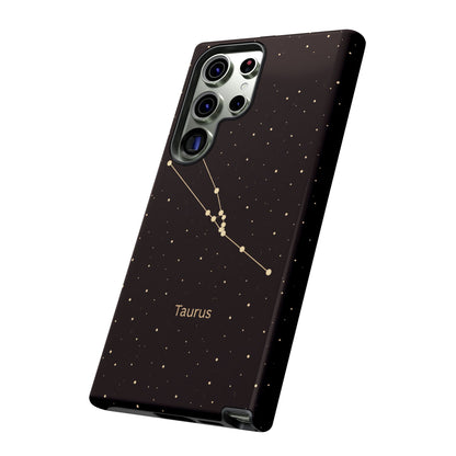 Taurus Zodiac Constellation Phone Case – Luxe Gold Celestial Cover