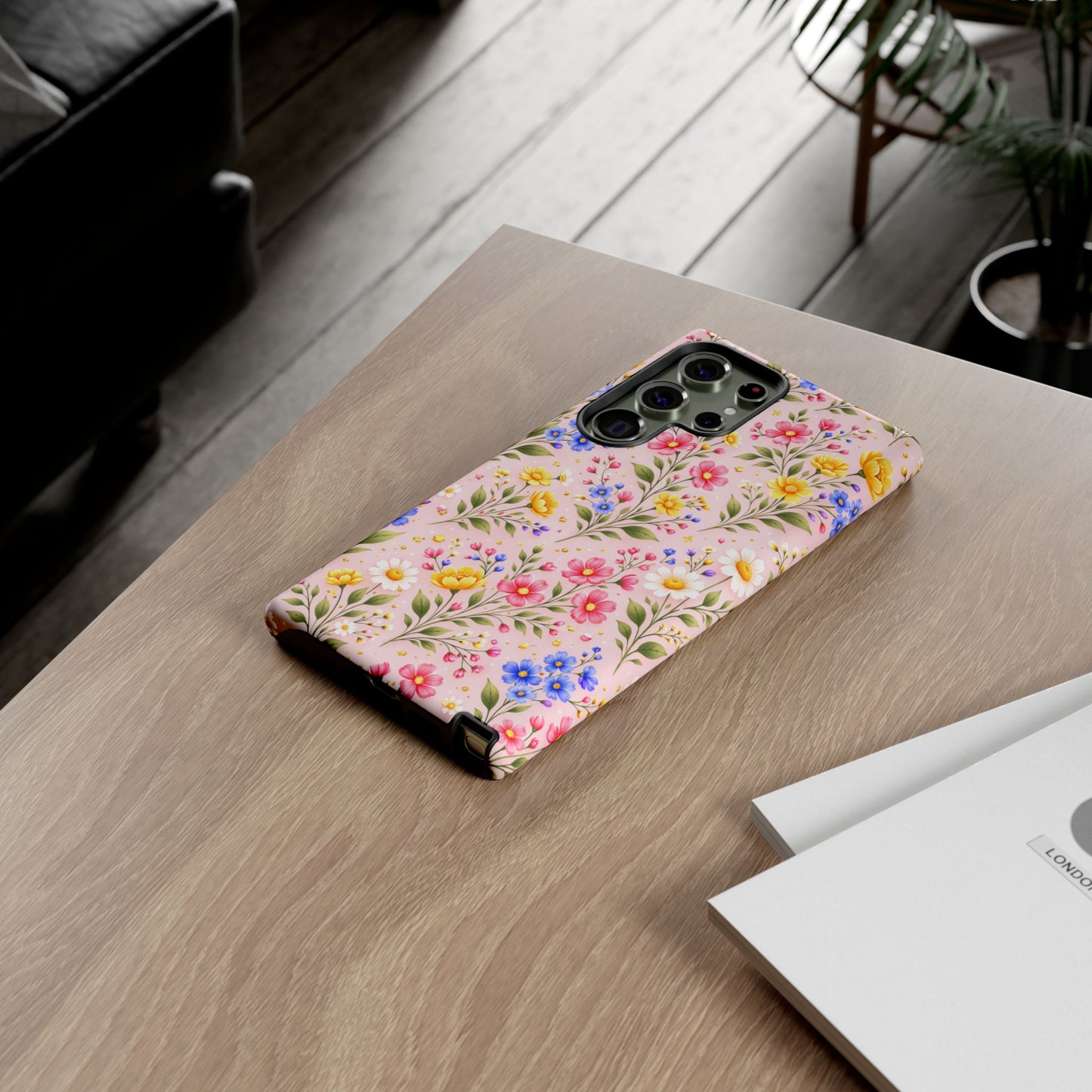 Wildflower Floral Phone Case Vintage Spring Meadow Tough Cover