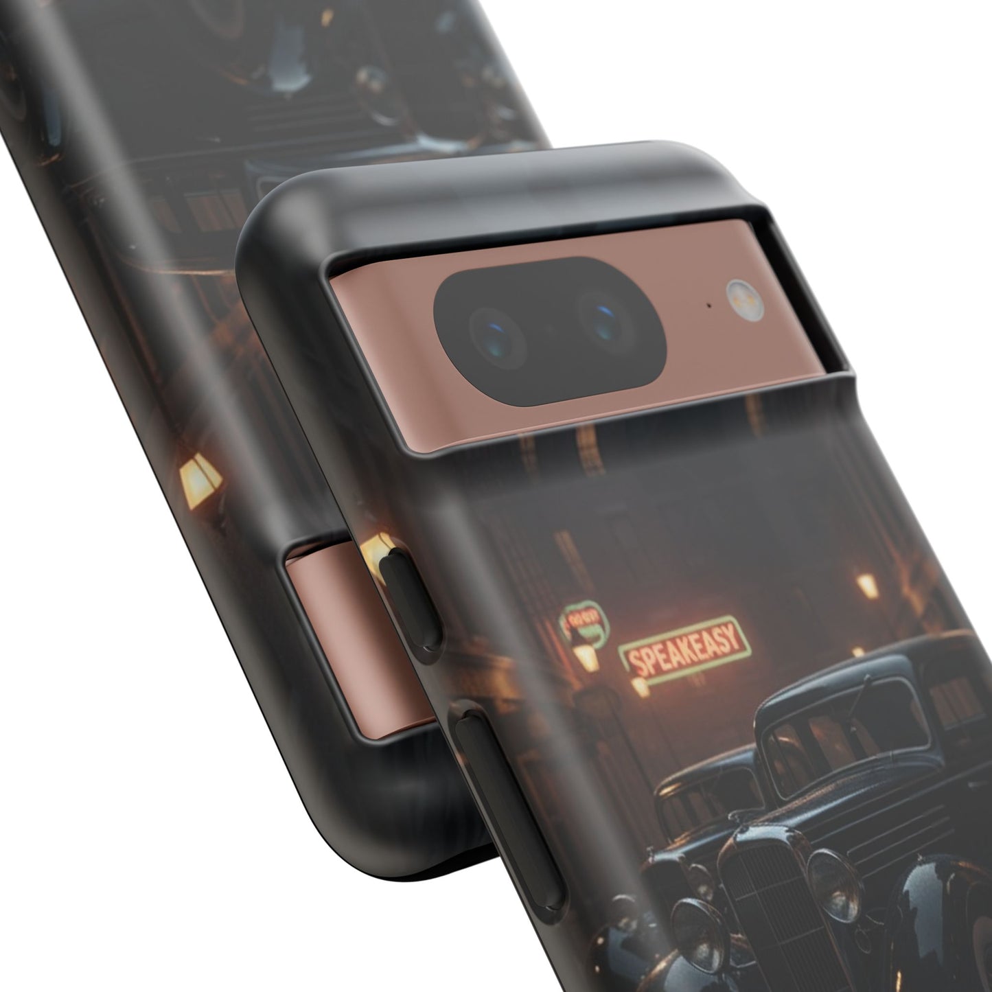 Vintage Classic Car Phone Case | Retro Noir Aesthetic | 1930s Street Scene Tough Case for iPhone & Samsung