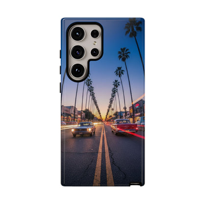 LA Sunset Boulevard Phone Case | Palm Tree Sunset Aesthetic | City Night Tough Case