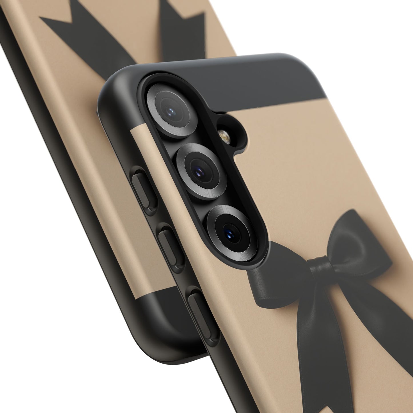 Black Bow Phone Case | Elegant Coquette Bow Design | Chic Neutral Tough Case for iPhone & Samsung