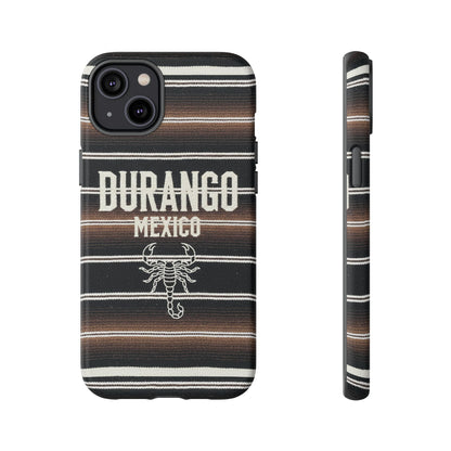 Durango Mexico Phone Case | Serape Scorpion Western Design | Mexican Heritage Tough Case for iPhone & Samsung