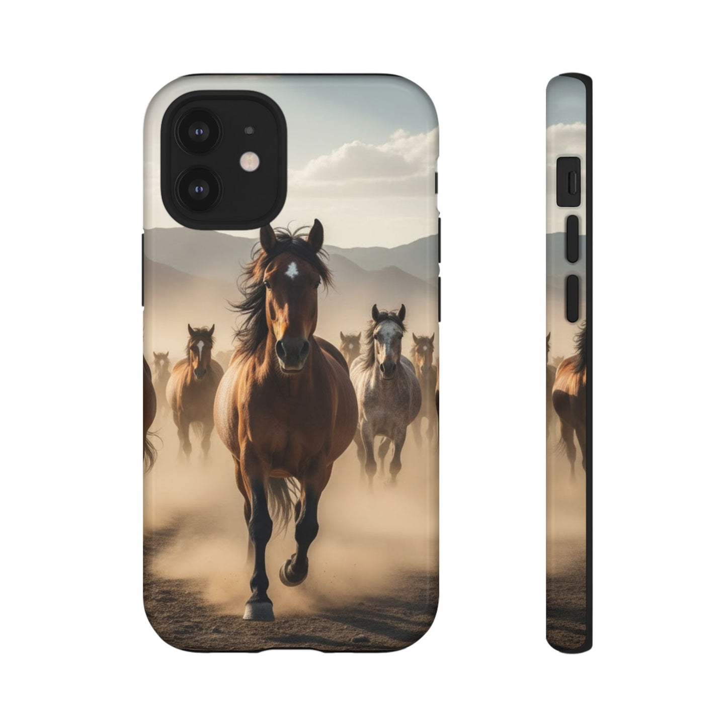 Running Horses Phone Case | Wild Mustang Herd Tough Protective Cover