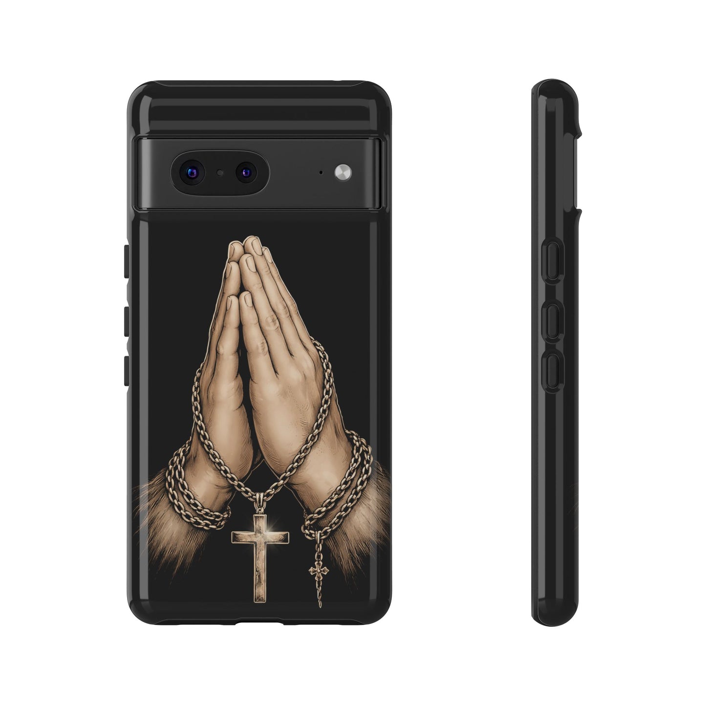 Praying Hands Cross Phone Case – Christian Faith Scripture Cover