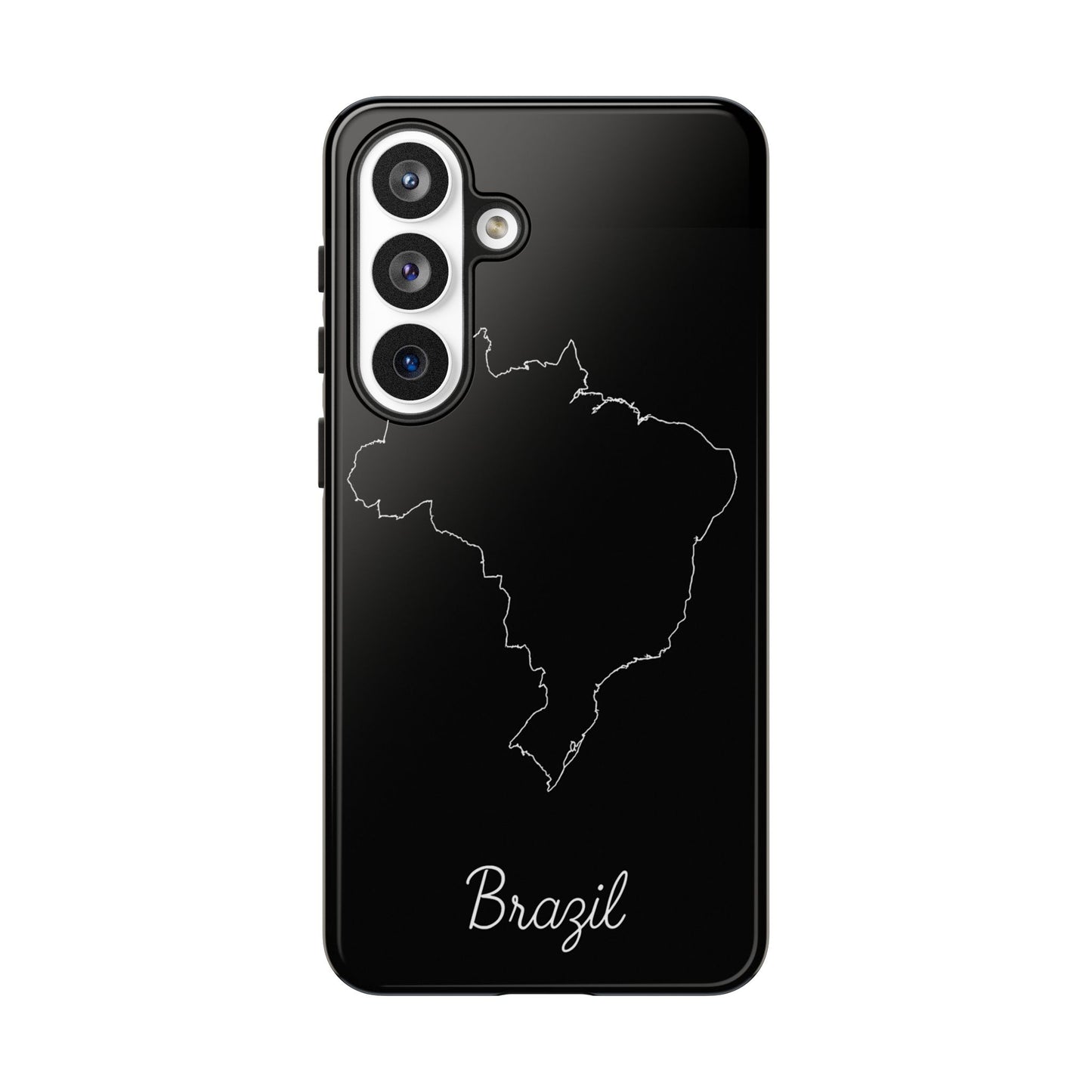 Brazil Outline Phone Case – Minimal Country Map Tough Case (iPhone, Samsung, Pixel)
