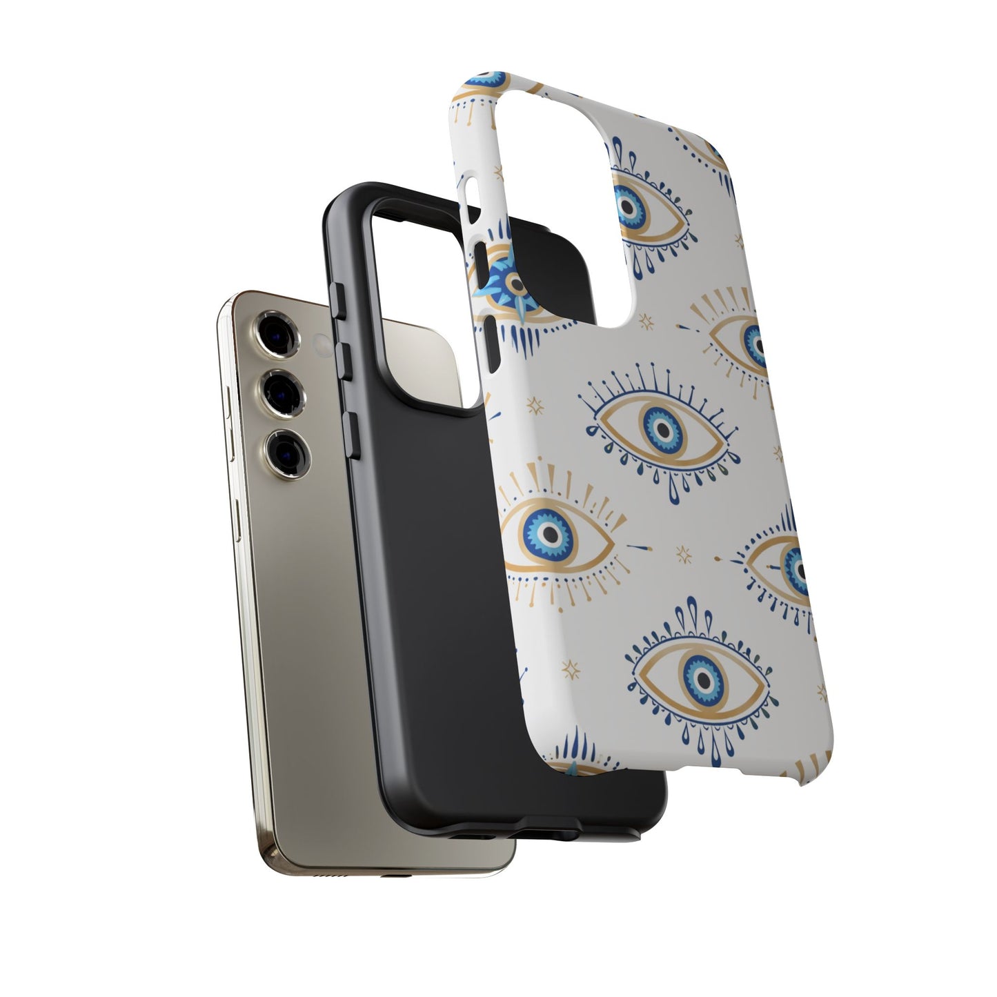 Blue Evil Eye Phone Case – Protective Slim Shockproof Cover for Iphone, Samsung Galaxy and Pixel