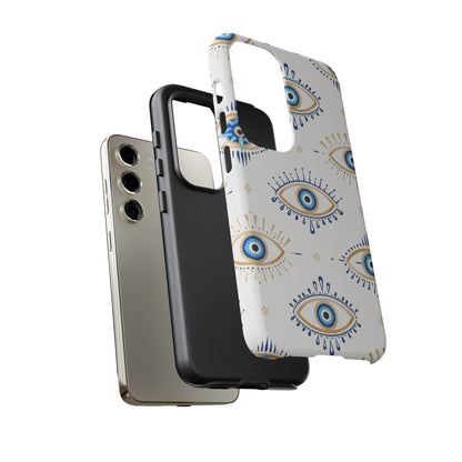 Blue Evil Eye Phone Case – Protective Slim Shockproof Cover for Iphone, Samsung Galaxy and Pixel