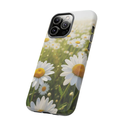 Daisy Phone Case – Floral Spring Field Tough Protective Case (iPhone, Samsung, Pixel)